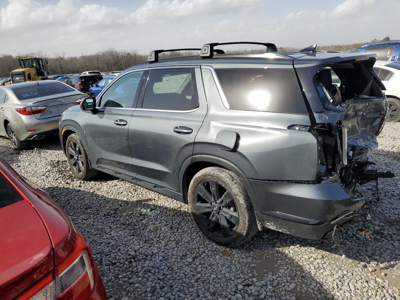 2023 Hyundai Palisade VIN KM8R34GE9PU624725 Copart auction photo, rear end / minor dent/scratches damage thumbnail 2