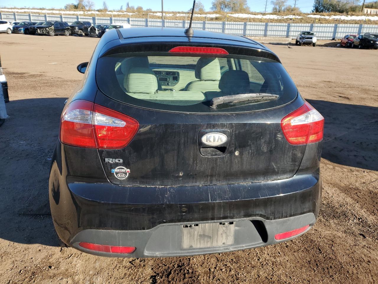 2012 KIA Rio VIN KNADM5A36C6017573 Copart auction photo, undercarriage damage thumbnail 6