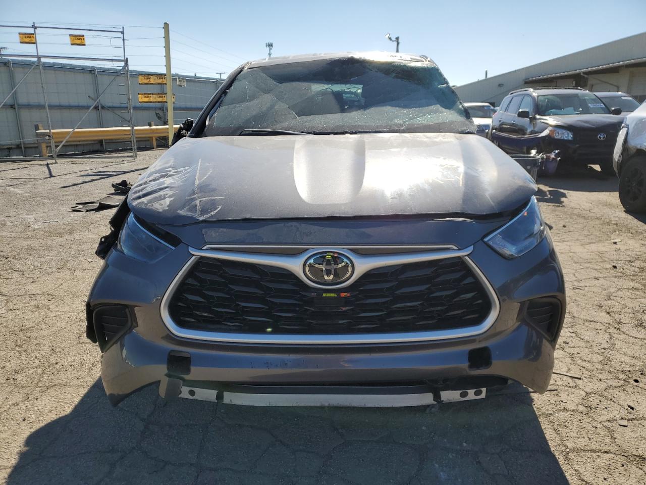 2021 Toyota Highlander VIN 5TDCZRBH3MS531982 Copart auction photo, rollover damage thumbnail 5