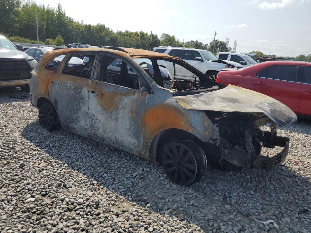 2016 KIA Sorento VIN 5XYPGDA3XGG096587 Copart auction photo, burn damage thumbnail 4