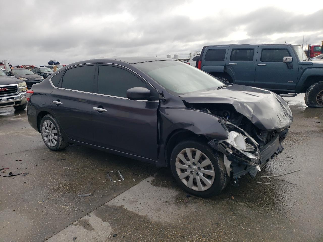 2014 Nissan Sentra VIN 3N1AB7AP3EY320058 Copart auction photo, front end damage thumbnail 4