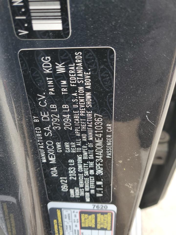 2021 KIA Forte VIN 3KPF34AD0ME410367 Copart auction photo, front end / minor dent/scratches damage thumbnail 12