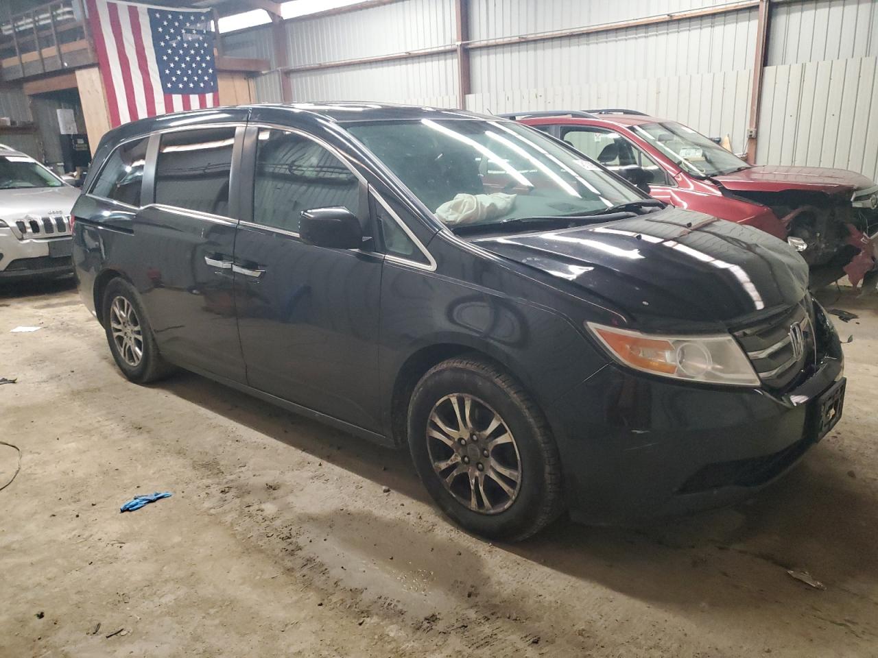 2013 Honda Odyssey VIN 5FNRL5H62DB067971 Copart auction photo, front end / mechanical damage thumbnail 4