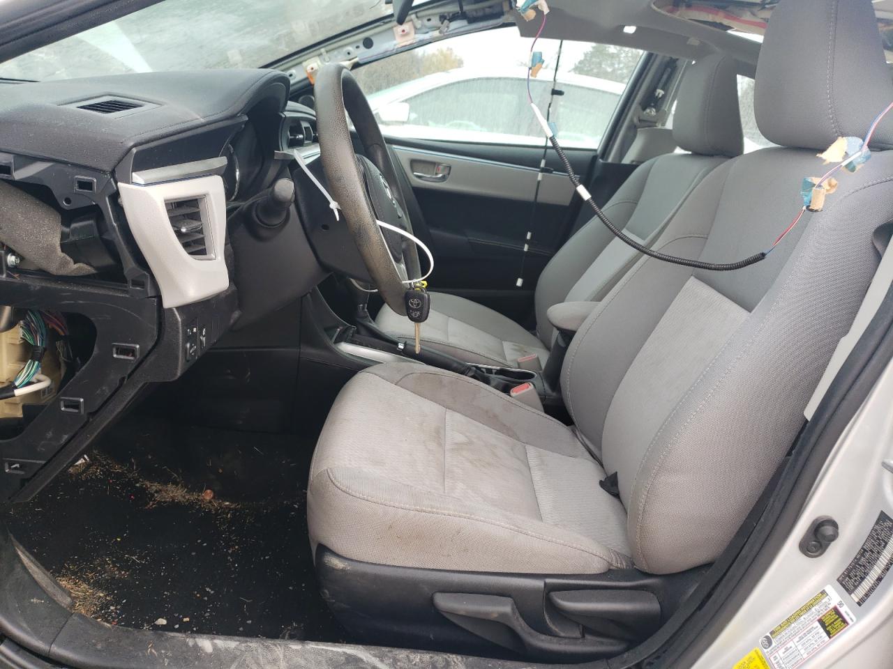 2014 Toyota Corolla VIN 2T1BURHE0EC184662 Copart auction photo, all over / stripped damage thumbnail 7