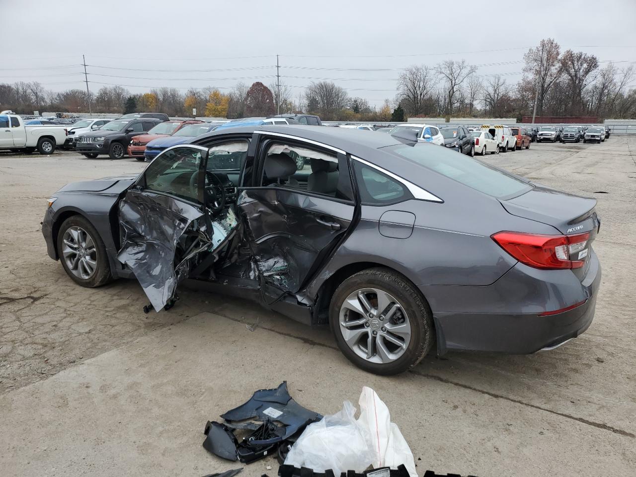 2018 Honda Accord VIN 1HGCV1F10JA006494 Copart auction photo, side / front end damage thumbnail 2