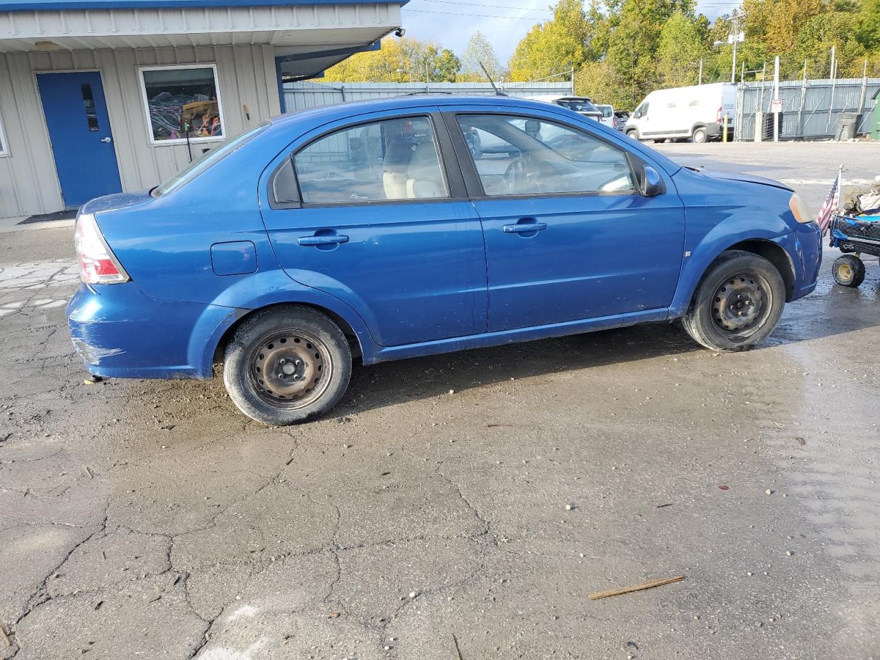2009 Chevrolet Aveo VIN KL1TD56E99B602387 Copart auction photo, all over damage thumbnail 3