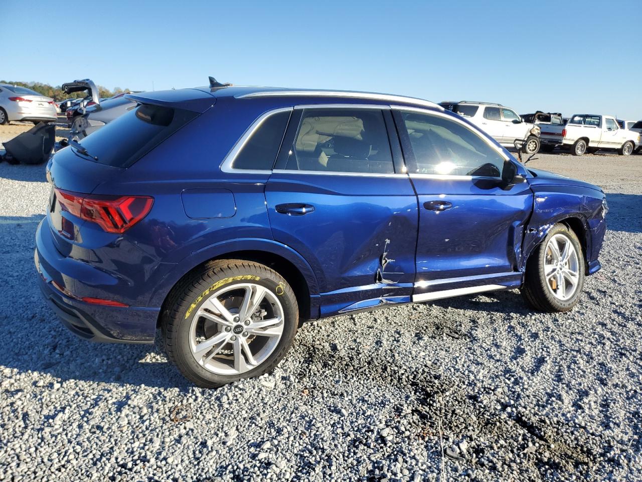 2023 Audi Q3 VIN WA1EECF30P1069148 Copart auction photo, front end / side damage thumbnail 3
