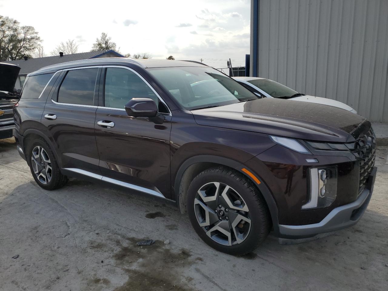 2023 Hyundai Palisade VIN KM8R5DGEXPU548247 Copart auction photo, rear end damage thumbnail 4