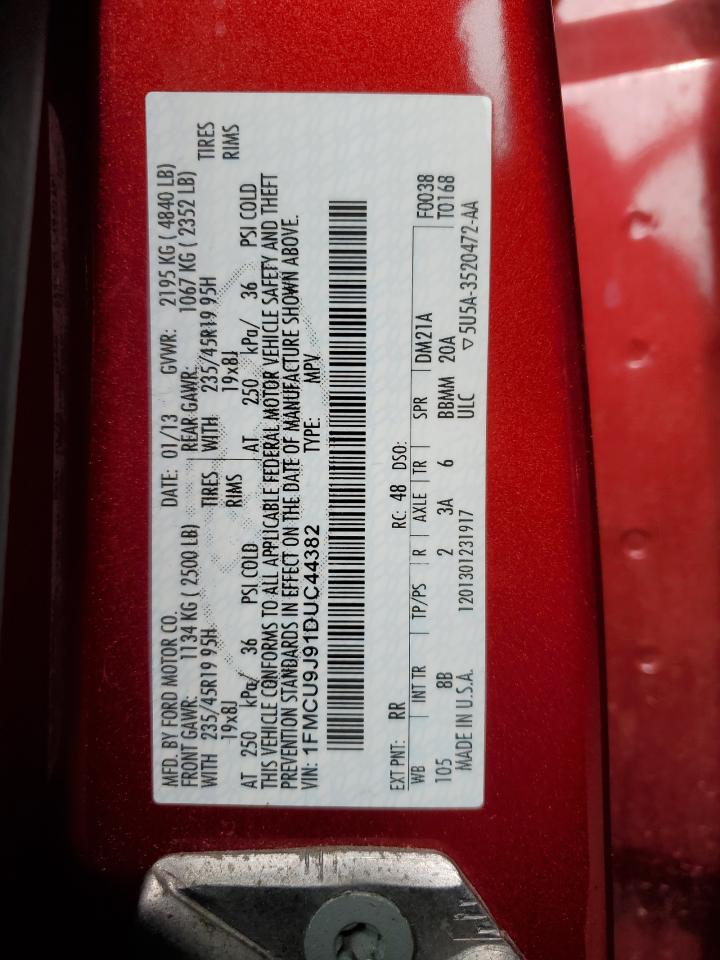 2013 Ford Escape VIN 1FMCU9J91DUC44382 Copart auction photo, mechanical / undercarriage damage thumbnail 15