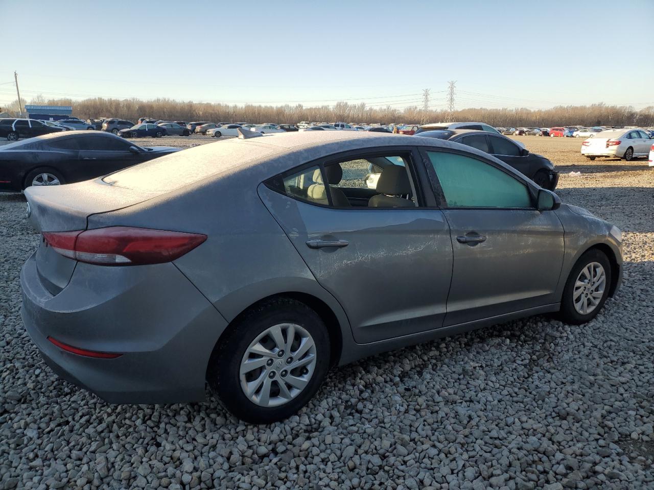 2017 Hyundai Elantra VIN KMHD74LF0HU358008 Copart auction photo, vandalism / side damage thumbnail 3