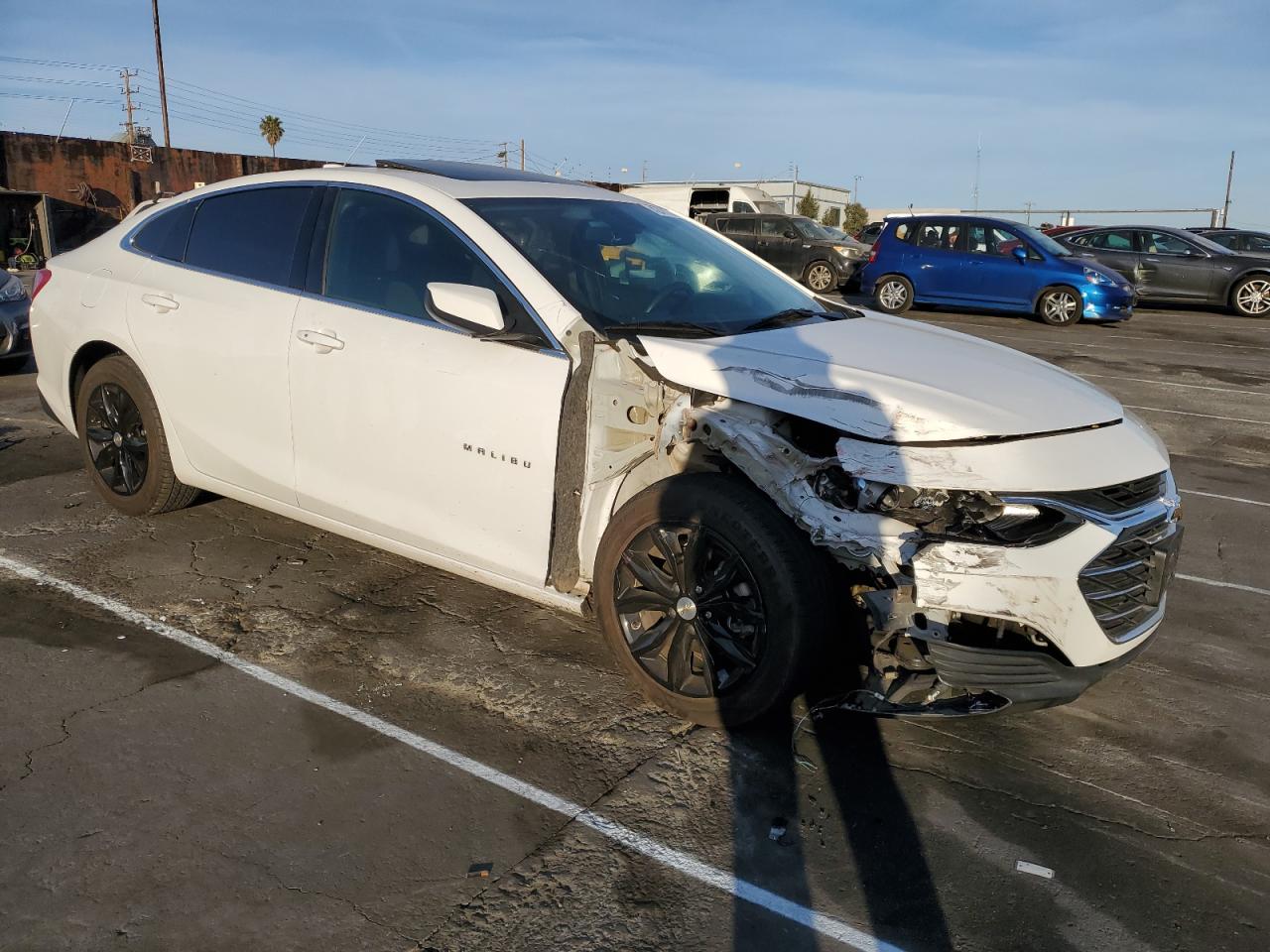 2021 Chevrolet Malibu VIN 1G1ZD5ST7MF027126 Copart auction photo, front end / undercarriage damage thumbnail 4