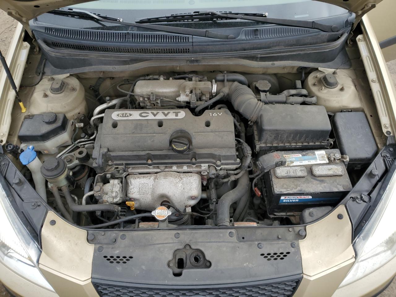 2009 KIA Rio VIN KNADE223996539049 Copart auction photo, rear end / front end damage thumbnail 11