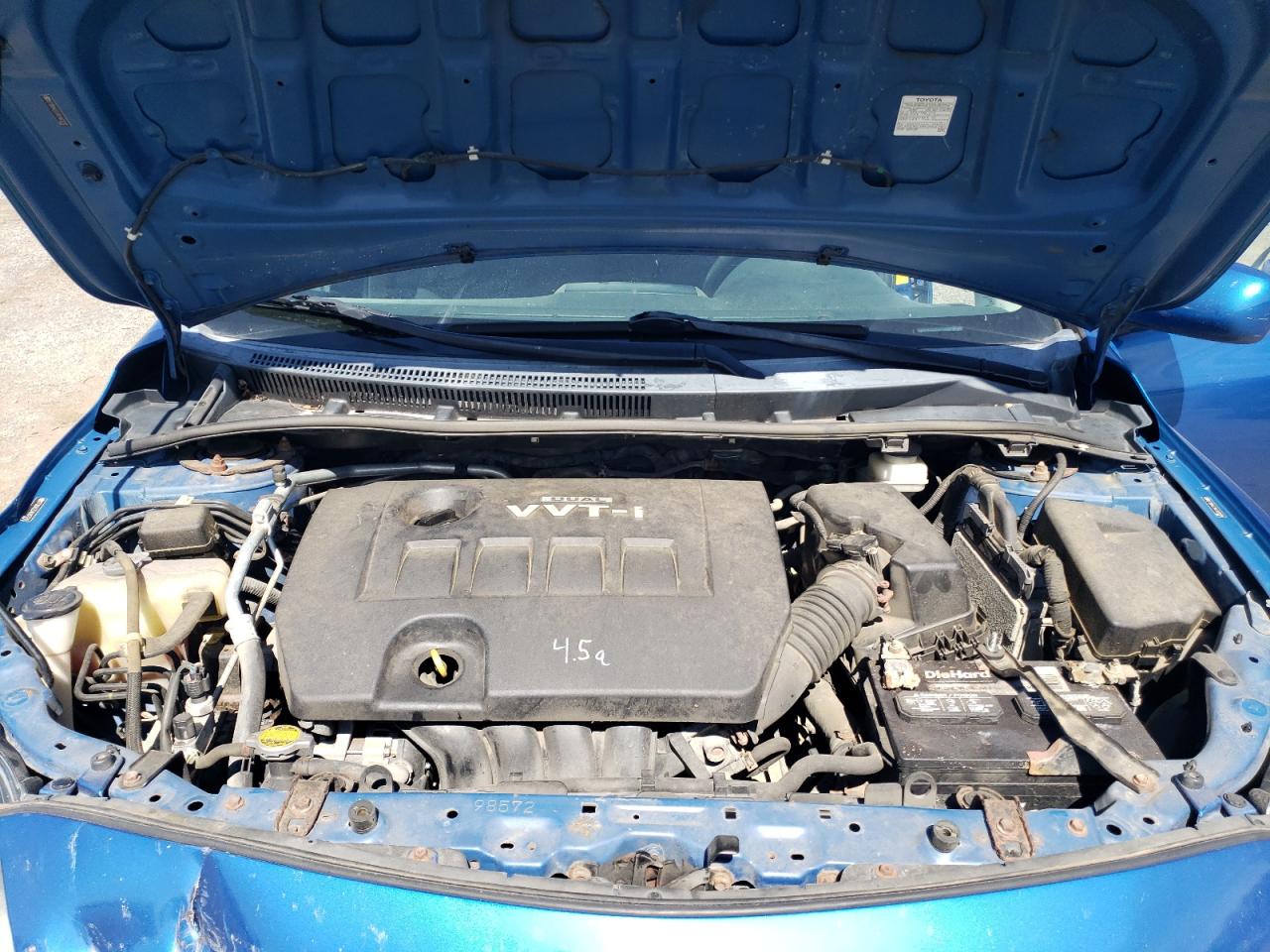 2010 Toyota Corolla VIN 2T1BU4EE5AC467270 Copart auction photo, front end / side damage thumbnail 11