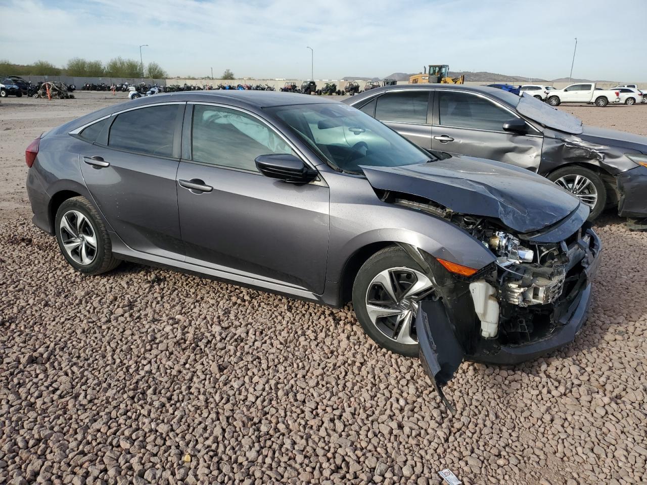 2020 Honda Civic VIN 19XFC2F60LE208562 Copart auction photo, front end / side damage thumbnail 4