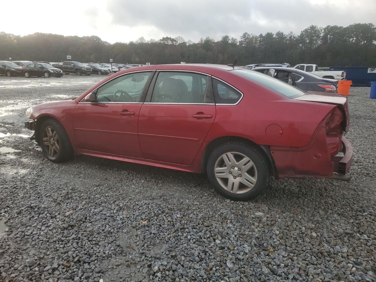 2014 Chevrolet Impala VIN 2G1WB5E34E1163596 Copart auction photo, front end / rear end damage thumbnail 2