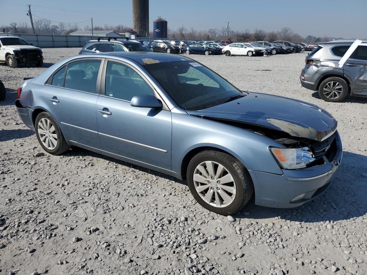 2009 Hyundai Sonata VIN 5NPEU46F09H420385 Copart auction photo, front end / rear end damage thumbnail 4