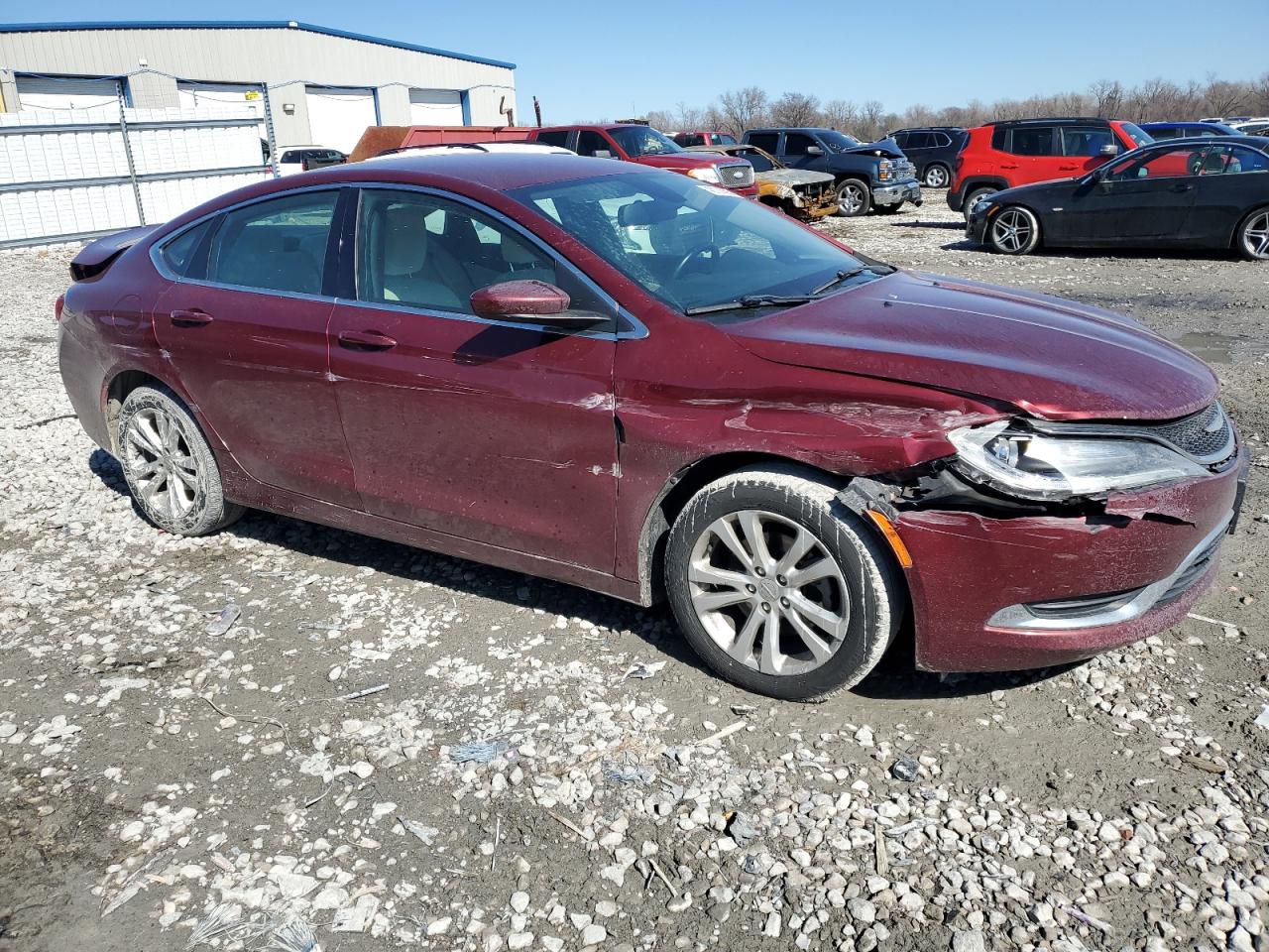 2015 Chrysler 200 VIN 1C3CCCAB6FN521441 Copart auction photo, front end / side damage thumbnail 4