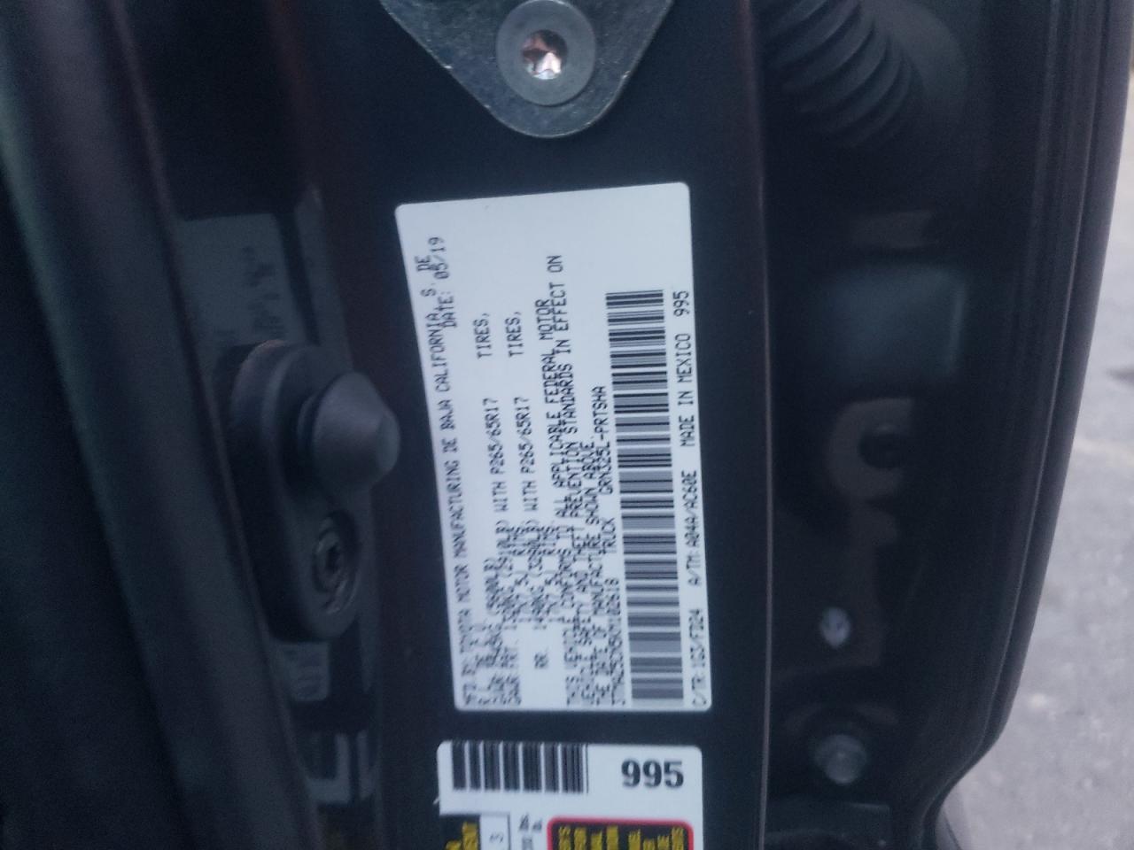 2019 Toyota Tacoma VIN 3TMAZ5CN5KM102618 Copart auction photo, rear end damage thumbnail 13