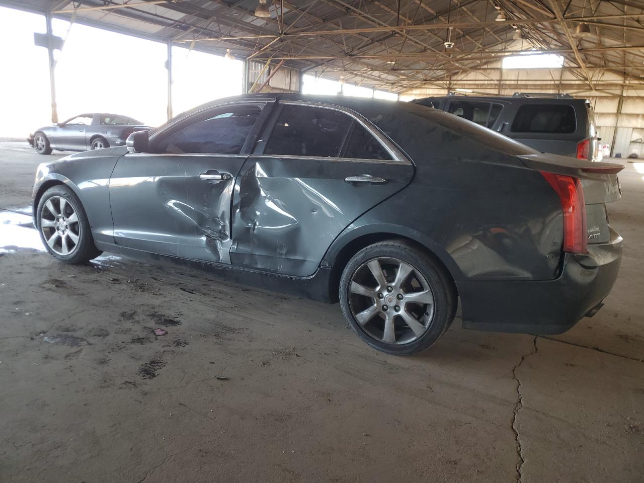 2014 Cadillac ATS VIN 1G6AB5RX3E0147550 Copart auction photo, side / rear end damage thumbnail 2