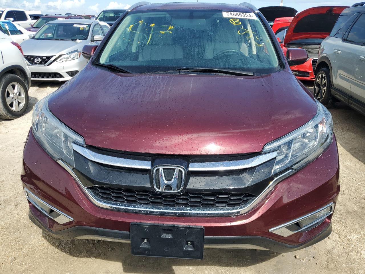 2015 Honda CR-V VIN 5J6RM4H7XFL089047 Copart auction photo, water/flood damage thumbnail 5