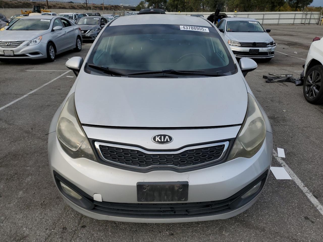 2014 KIA Rio VIN KNADN4A30E6353469 Copart auction photo, rear end damage thumbnail 5