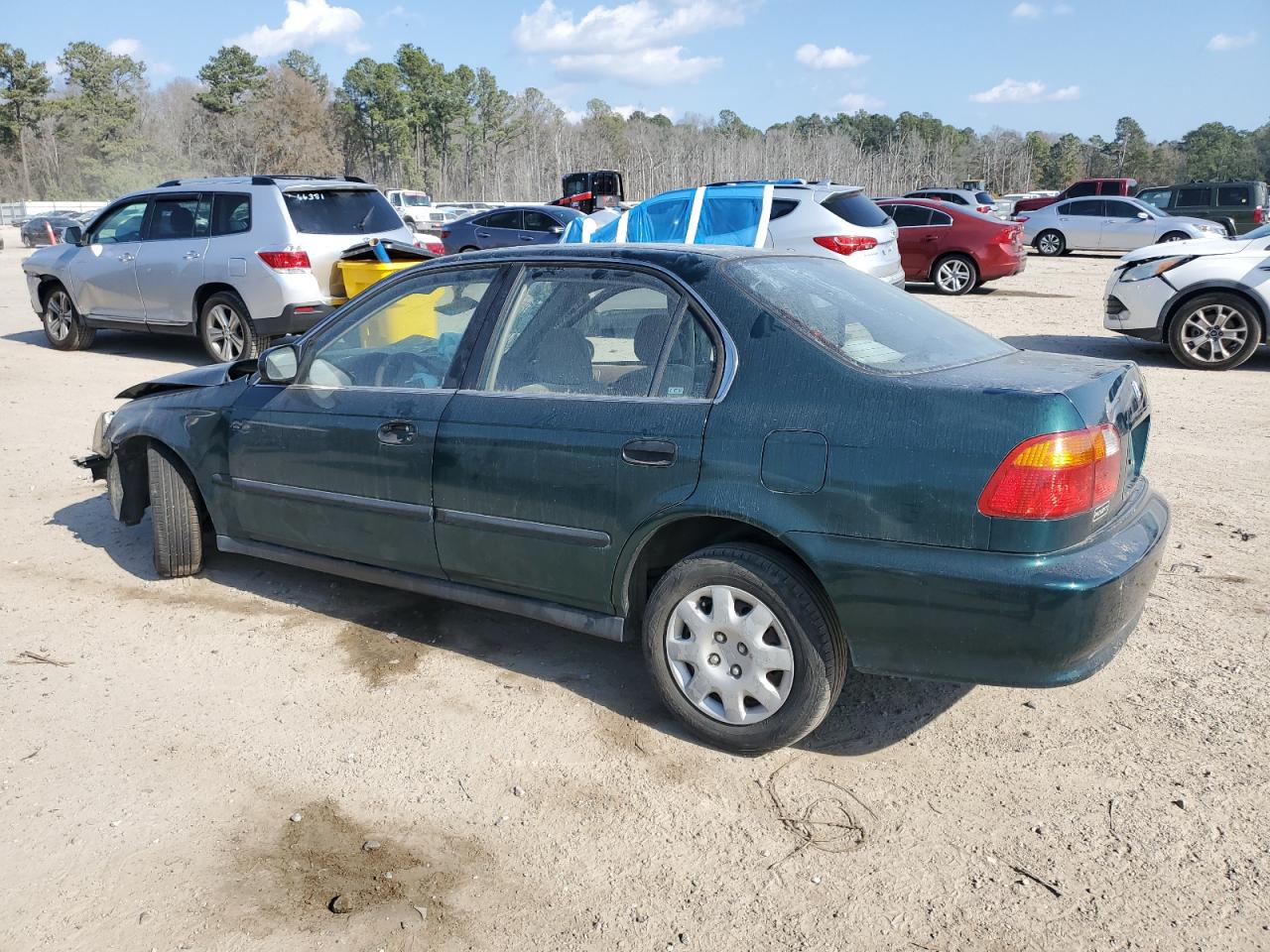 2000 Honda Civic VIN JHMEJ6676YS013067 Copart auction photo, front end / side damage thumbnail 2