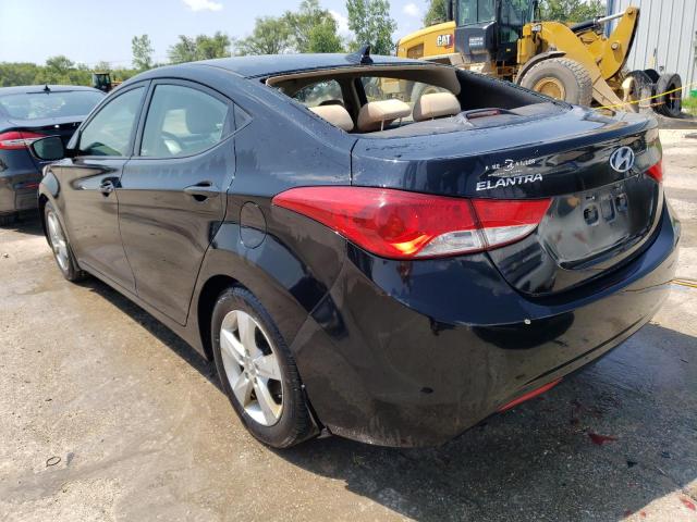 2013 Hyundai Elantra VIN KMHDH4AE1DU858423 Copart auction photo, vandalism damage thumbnail 2