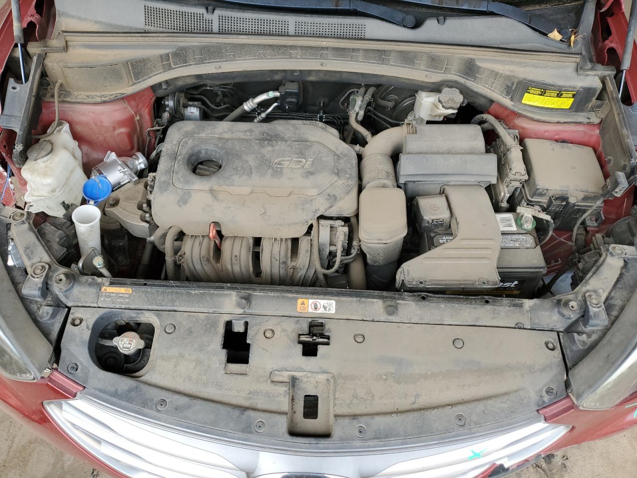 2017 Hyundai Santa Fe VIN 5XYZU3LB1HG468853 Copart auction photo, front end damage thumbnail 11