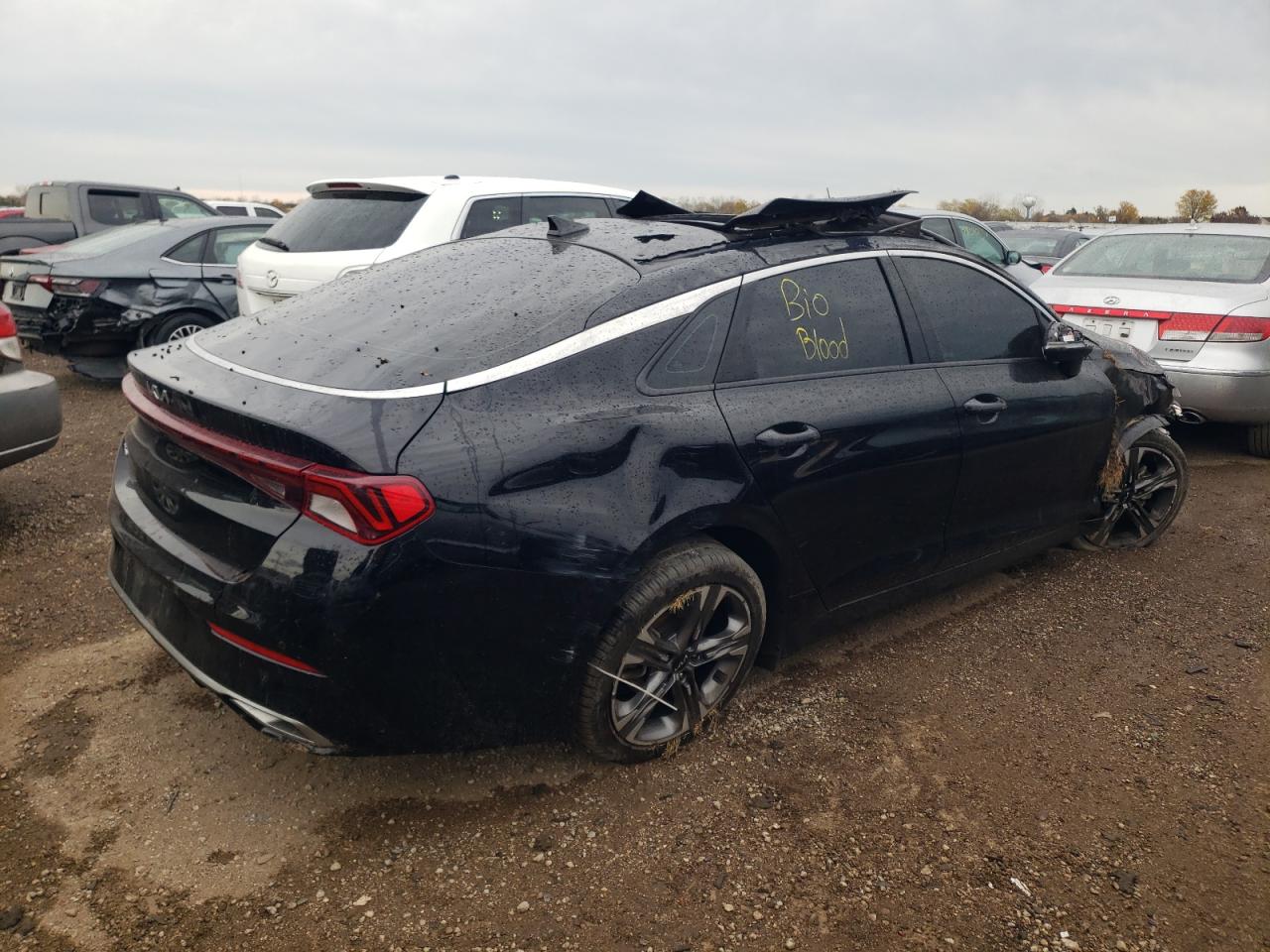 2022 KIA K5 VIN 5XXG34J22NG106307 Copart auction photo, rollover damage thumbnail 3
