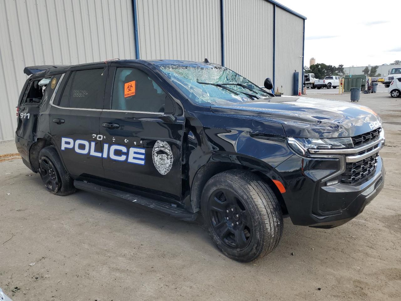 2021 Chevrolet Tahoe VIN 1GNSCLED8MR399939 Copart auction photo, all over damage thumbnail 4