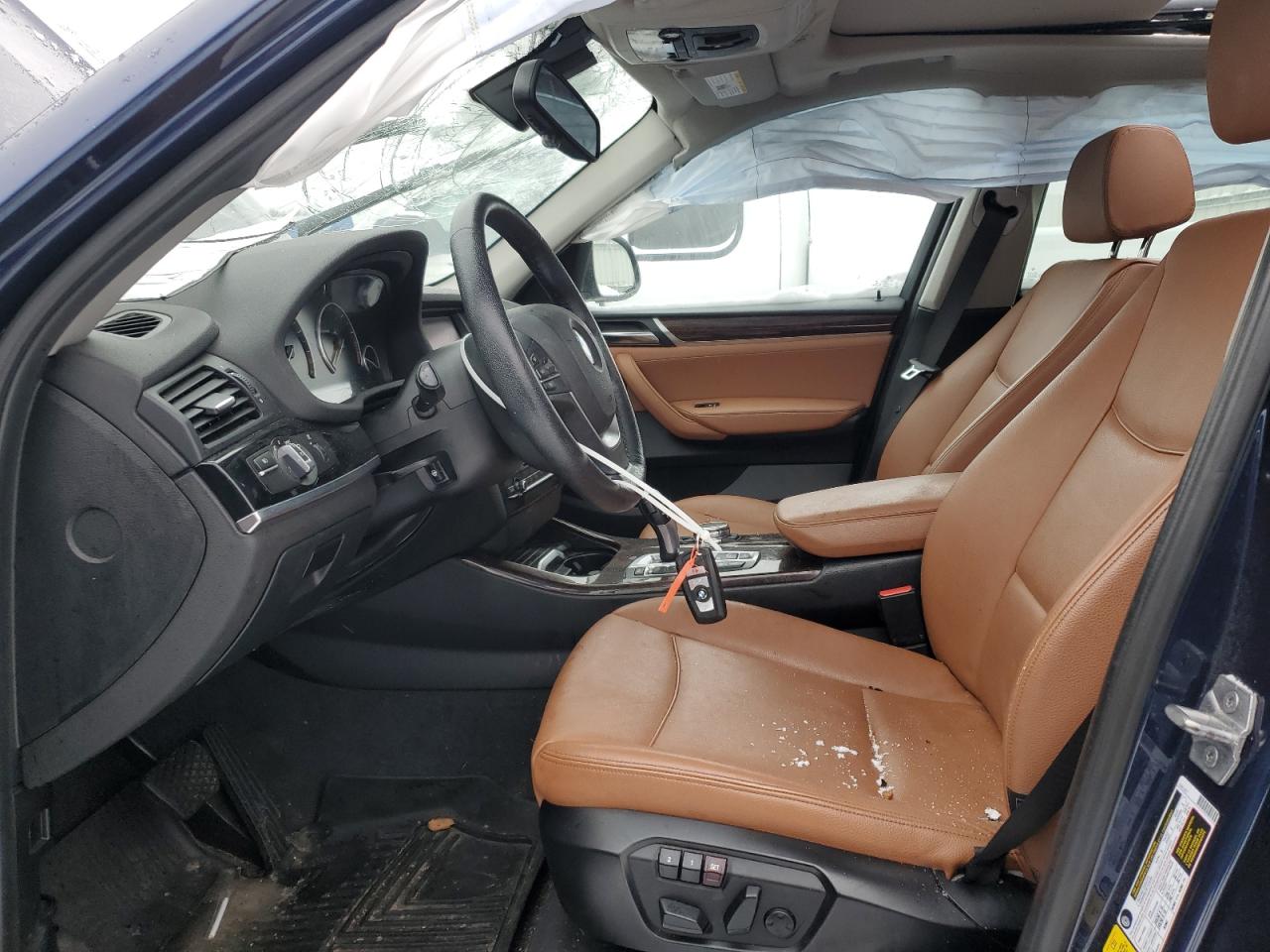 2016 BMW X3 VIN 5UXWX9C51G0D78759 Copart auction photo, front end / mechanical damage thumbnail 7
