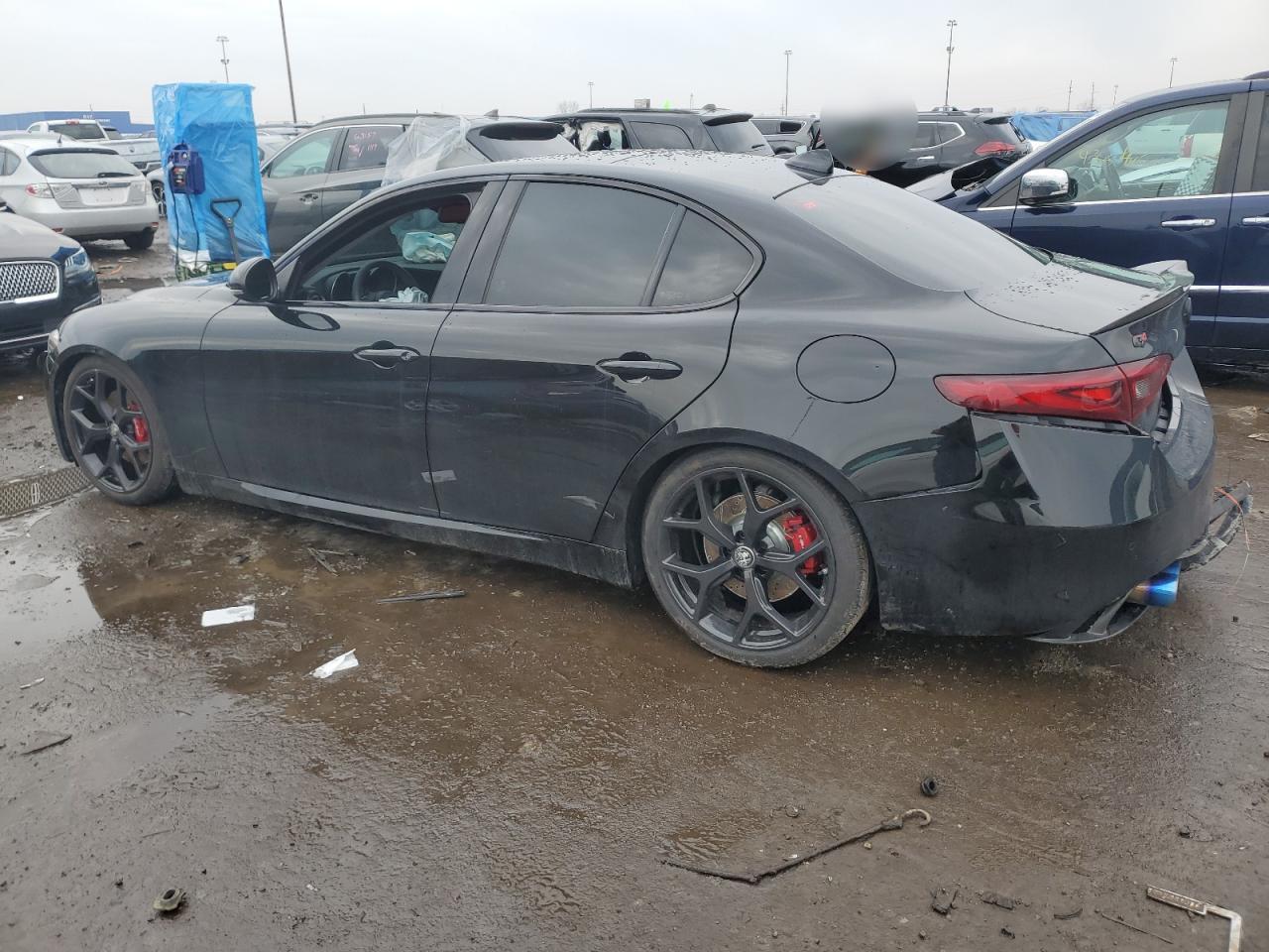 2021 Alfa Romeo Giulia VIN ZARFANBN3M7644625 Copart auction photo, front end / rear end damage thumbnail 2