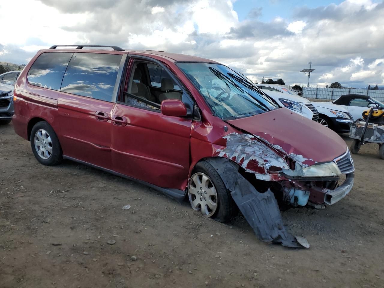 2004 Honda Odyssey VIN 5FNRL18834B123507 Copart auction photo, front end / side damage thumbnail 4
