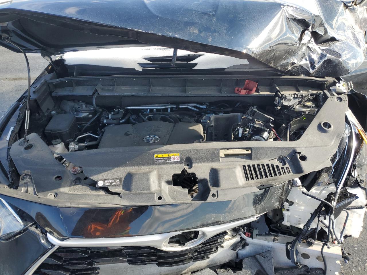 2022 Toyota Highlander VIN 5TDGZRBH6NS571265 Copart auction photo, front end damage thumbnail 12