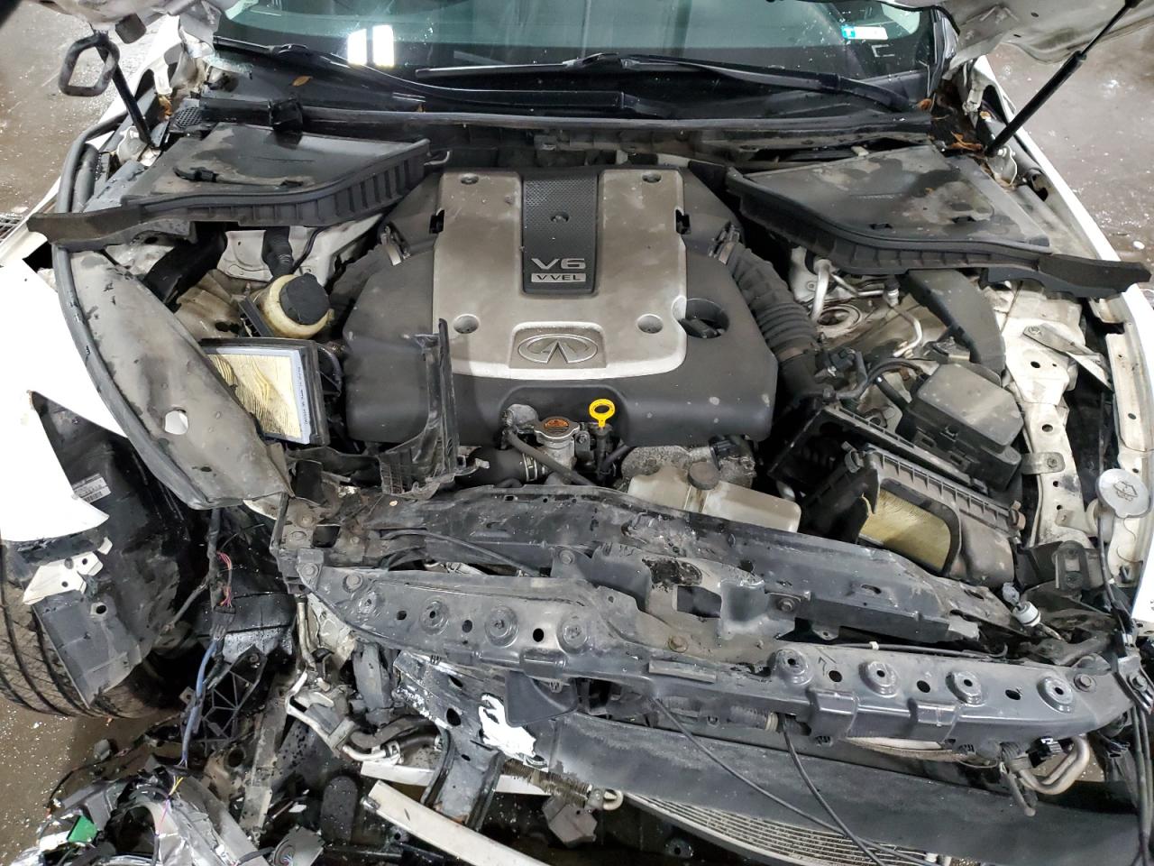 2015 Infiniti Q50 VIN JN1BV7AR5FM413973 Copart auction photo, front end damage thumbnail 12