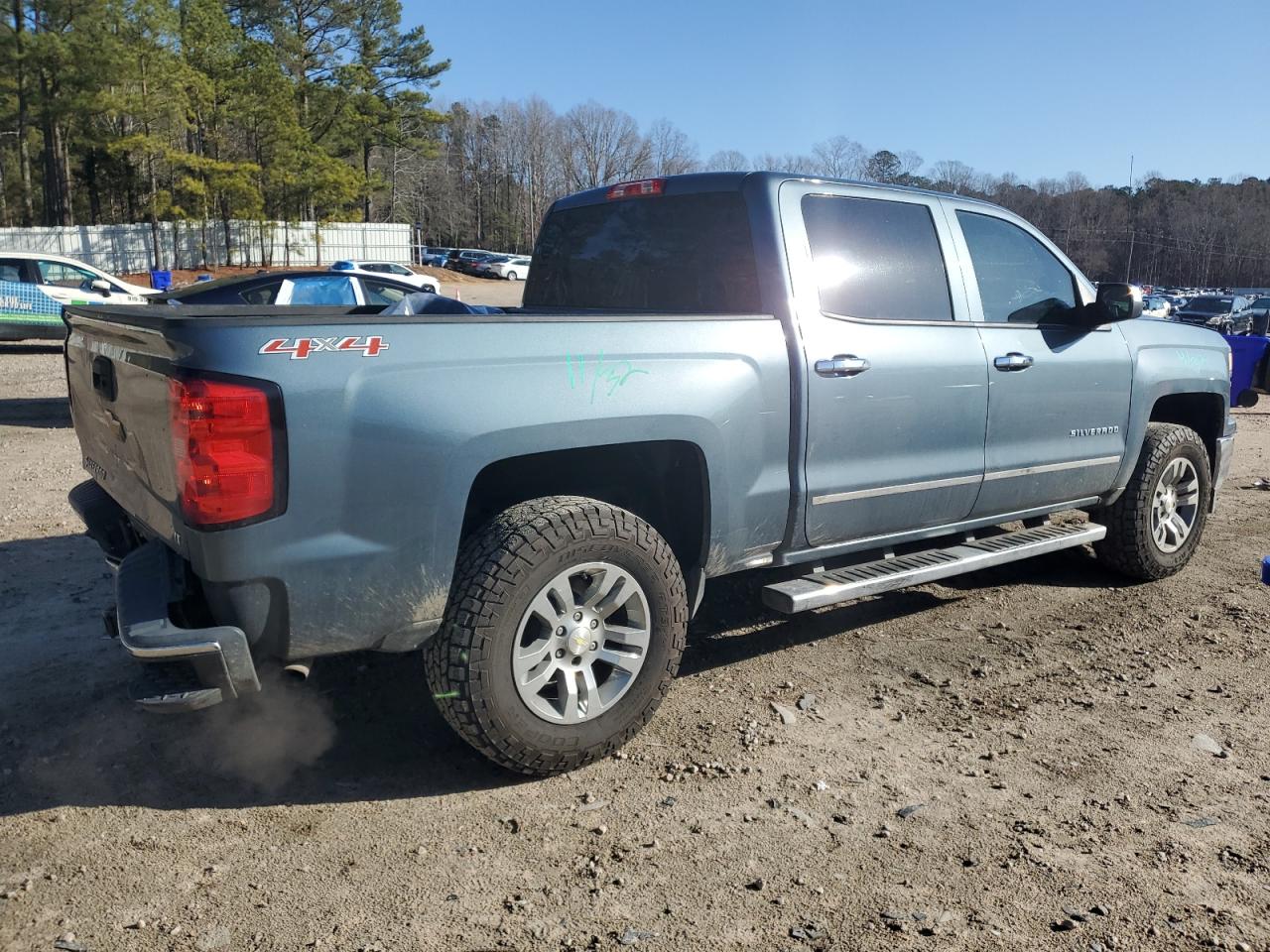 2014 Chevrolet Silverado VIN 3GCUKREC9EG287327 Copart auction photo, rear end damage thumbnail 3
