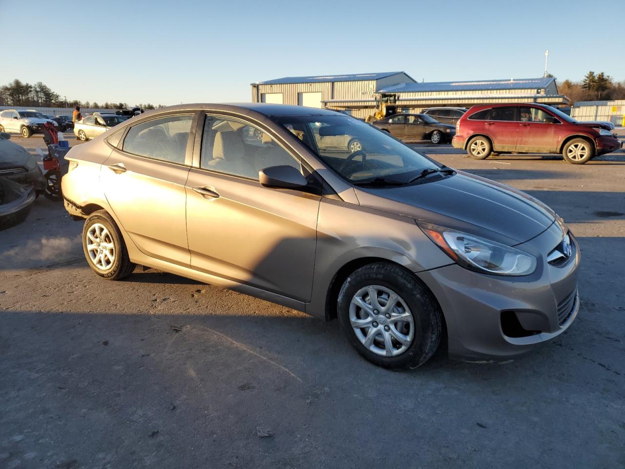 2014 Hyundai Accent VIN KMHCT4AE9EU641584 Copart auction photo, all over damage thumbnail 4