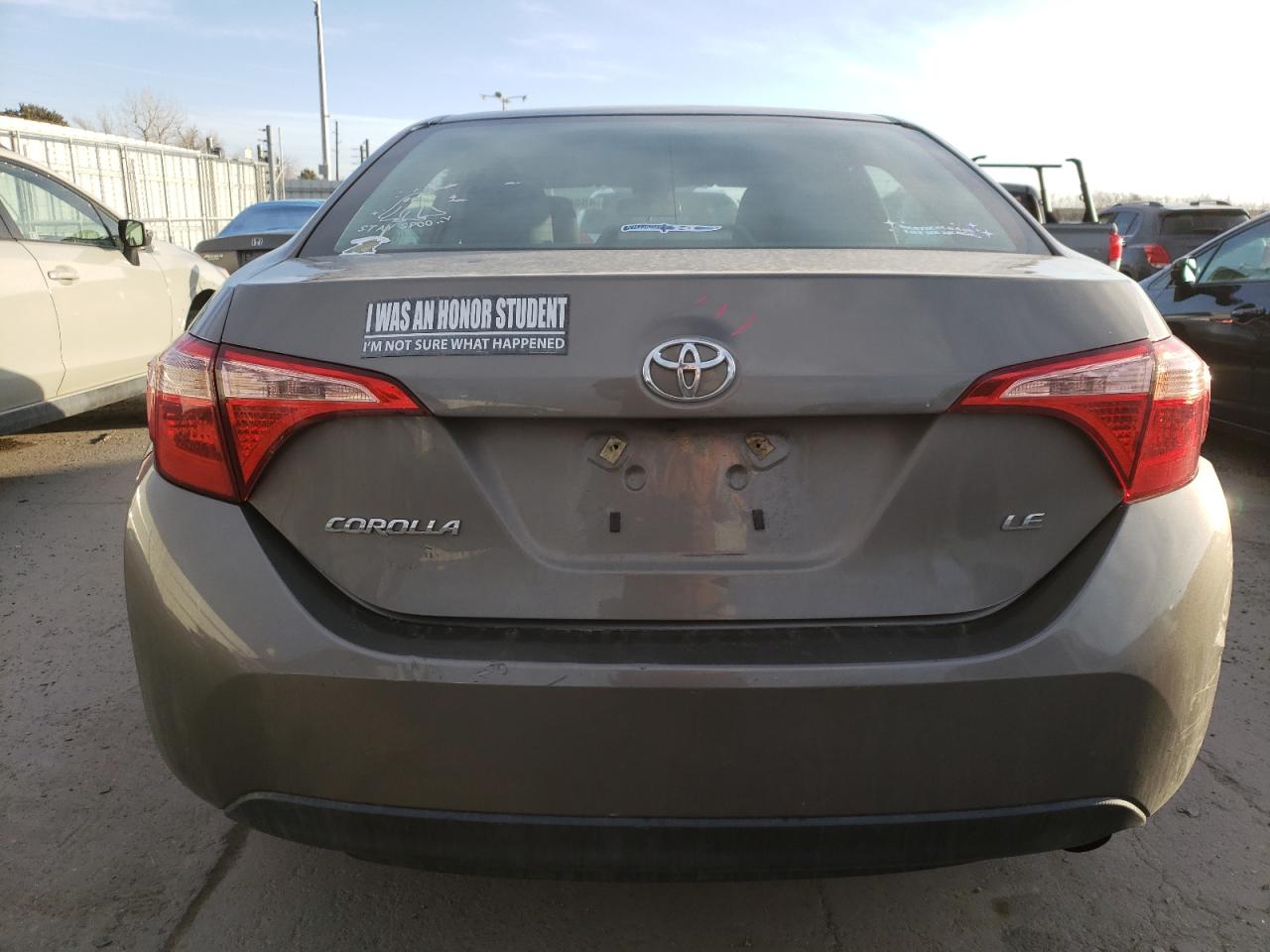 2017 Toyota Corolla VIN 2T1BURHE0HC942911 Copart auction photo, rear end / hail damage thumbnail 6