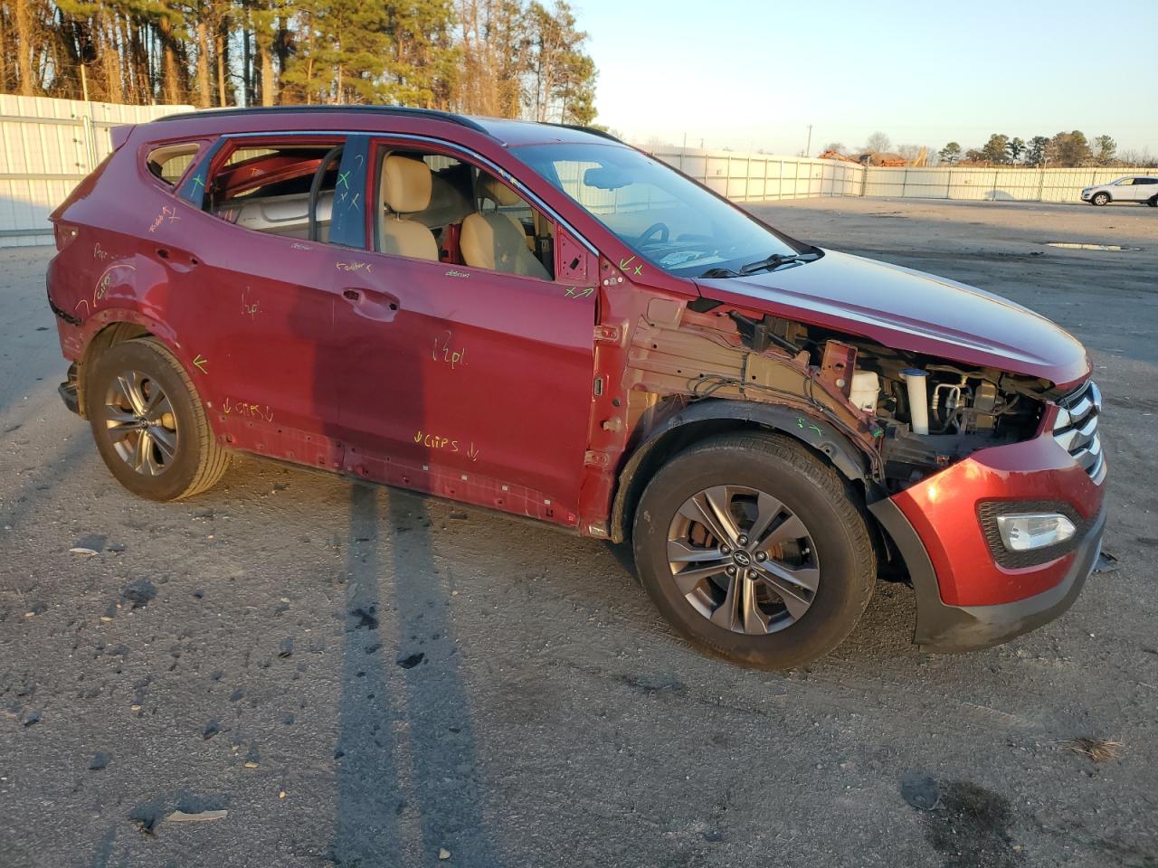 2013 Hyundai Santa Fe VIN 5XYZU3LB2DG028781 Copart auction photo, all over damage thumbnail 4