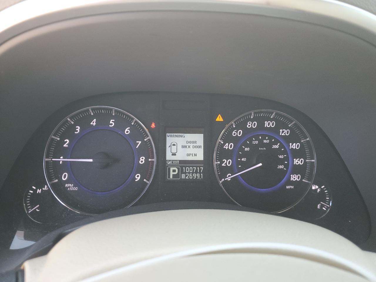 2014 Infiniti QX70 VIN JN8CS1MW3EM412803 Copart auction photo, front end damage thumbnail 9