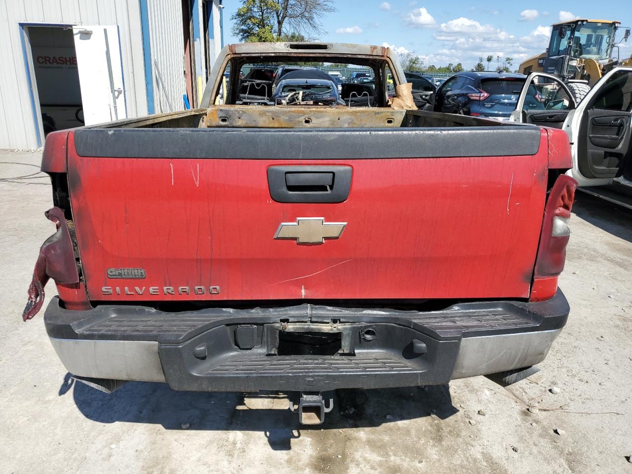 2008 Chevrolet Silverado VIN 1GCHC24K48E216997 Copart auction photo, burn damage thumbnail 6