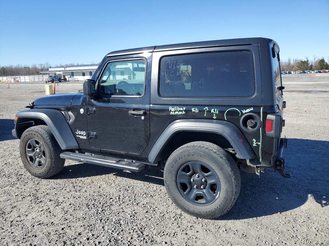 2018 Jeep Wrangler VIN 1C4GJXAG7JW144112 Copart auction photo, rear end damage thumbnail 2