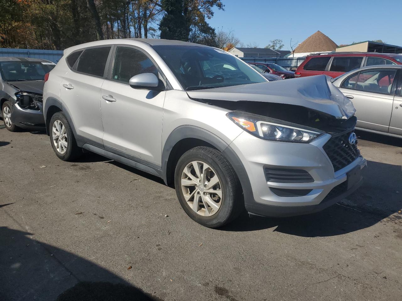 2020 Hyundai Tucson VIN KM8J23A47LU145465 Copart auction photo, front end damage thumbnail 4