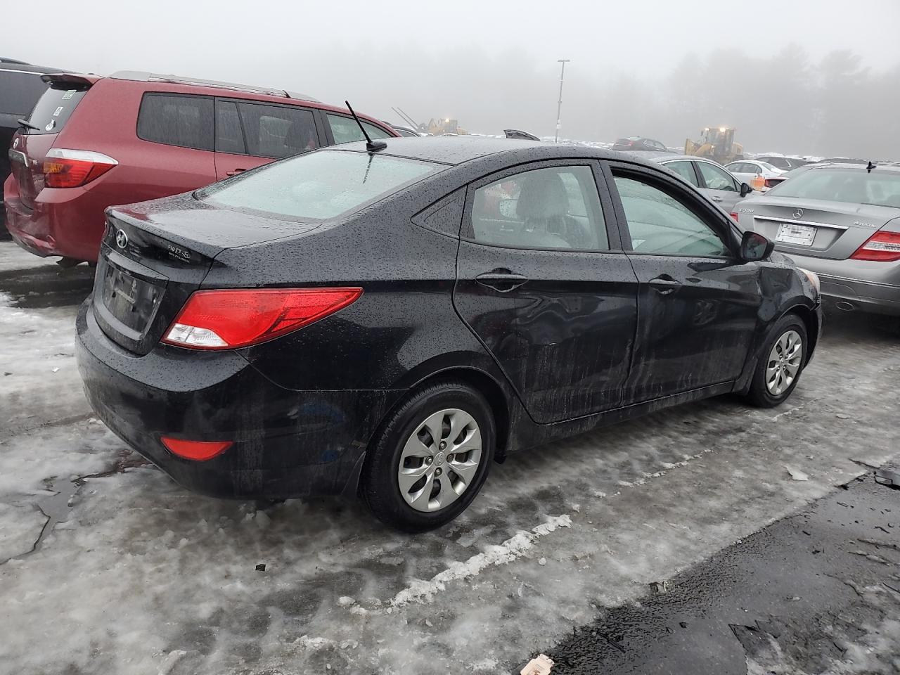 2017 Hyundai Accent VIN KMHCT4AE4HU356537 Copart auction photo, front end / side damage thumbnail 3