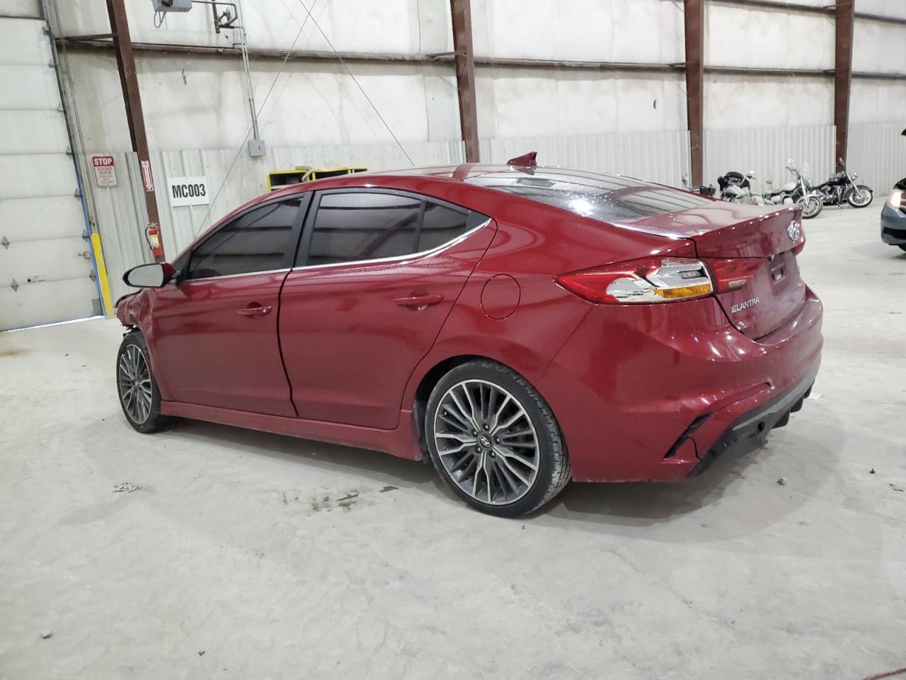 2018 Hyundai Elantra VIN KMHD04LB3JU553141 Copart auction photo, front end damage thumbnail 2