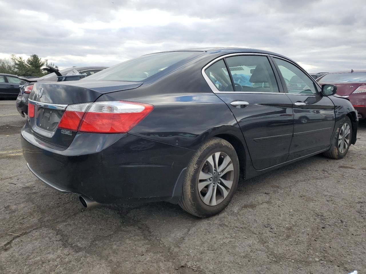 2014 Honda Accord VIN 1HGCR2F35EA297396 Copart auction photo, front end / side damage thumbnail 3
