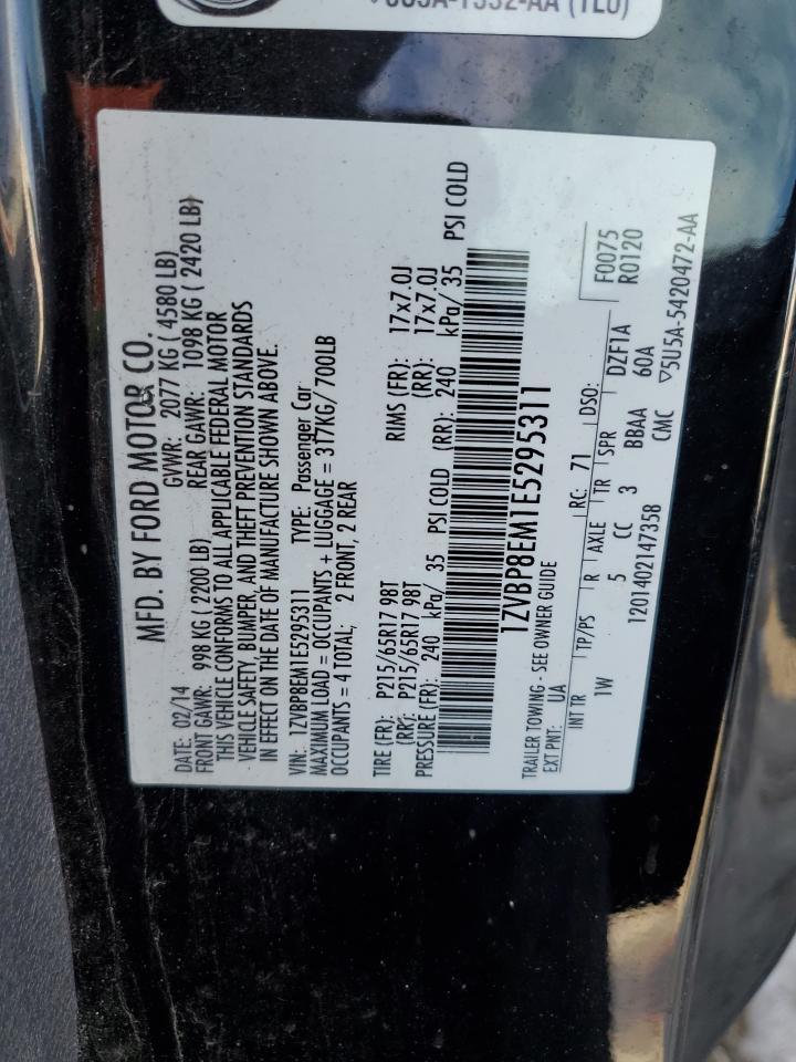 2014 Ford Mustang VIN 1ZVBP8EM1E5295311 Copart auction photo, rear end / front end damage thumbnail 13