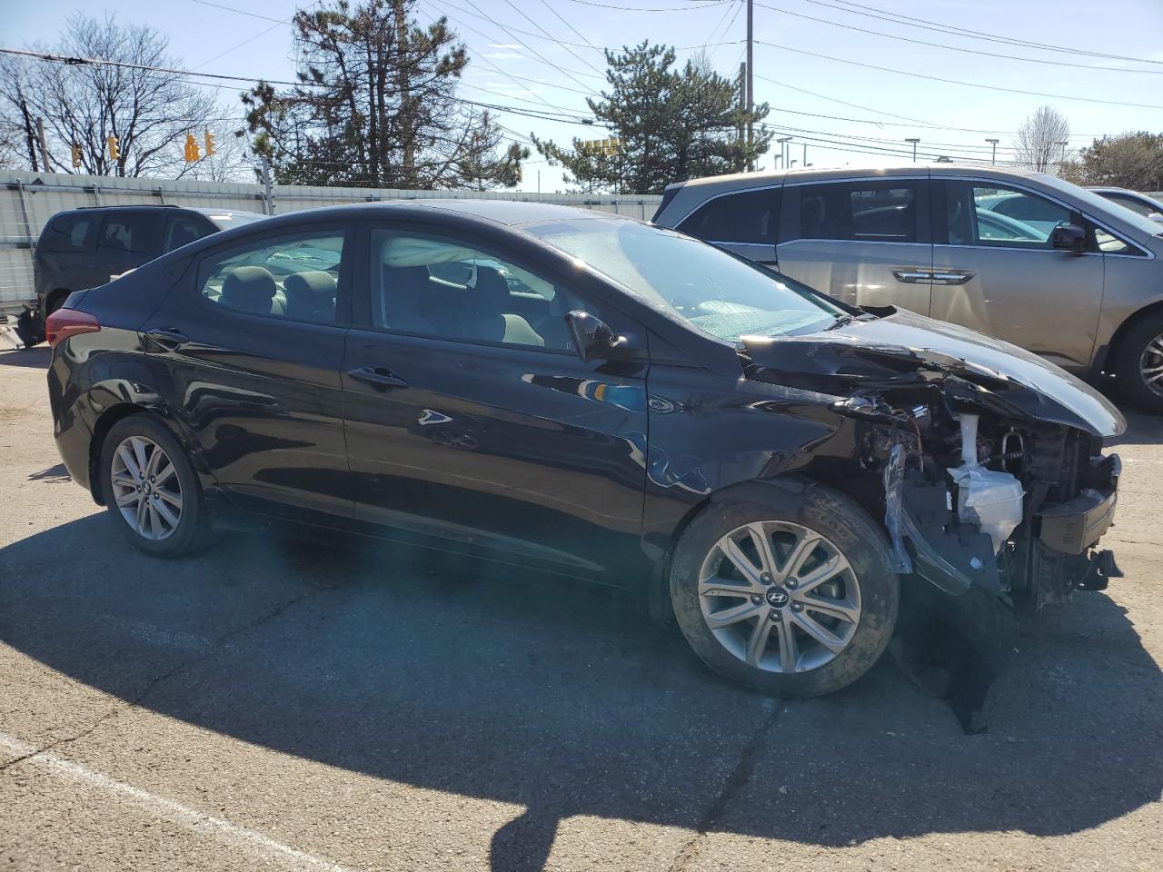 2015 Hyundai Elantra VIN 5NPDH4AE1FH631816 Copart auction photo, front end damage thumbnail 4