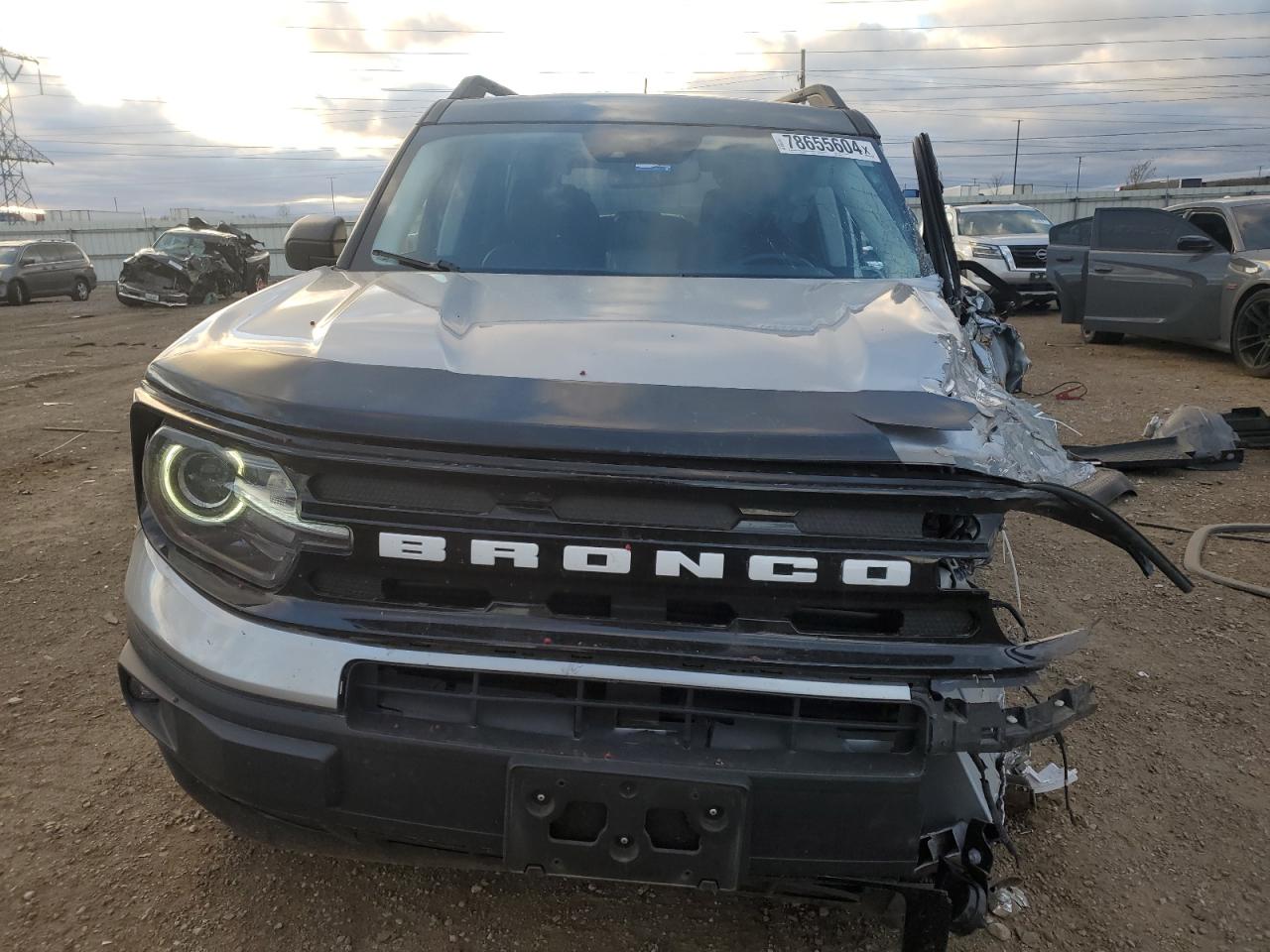 2021 Ford Bronco VIN 3FMCR9C62MRA61987 Copart auction photo, front end / side damage thumbnail 5