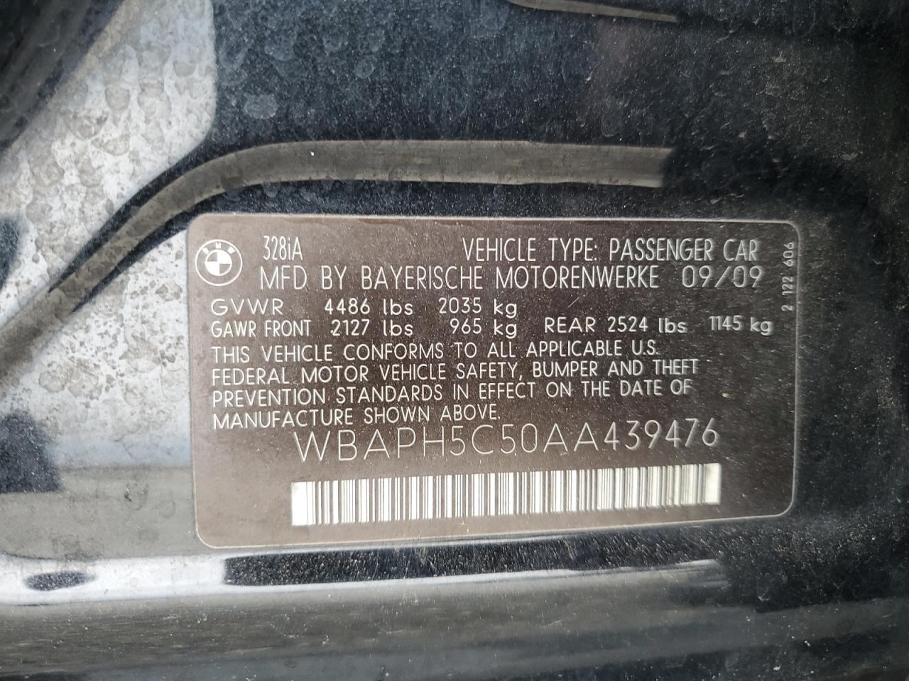 2010 BMW 3er VIN WBAPH5C50AA439476 Copart auction photo, all over / undercarriage damage thumbnail 13